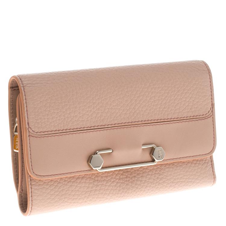 Pre Owned Tod's Pink leather Brooch Wallet