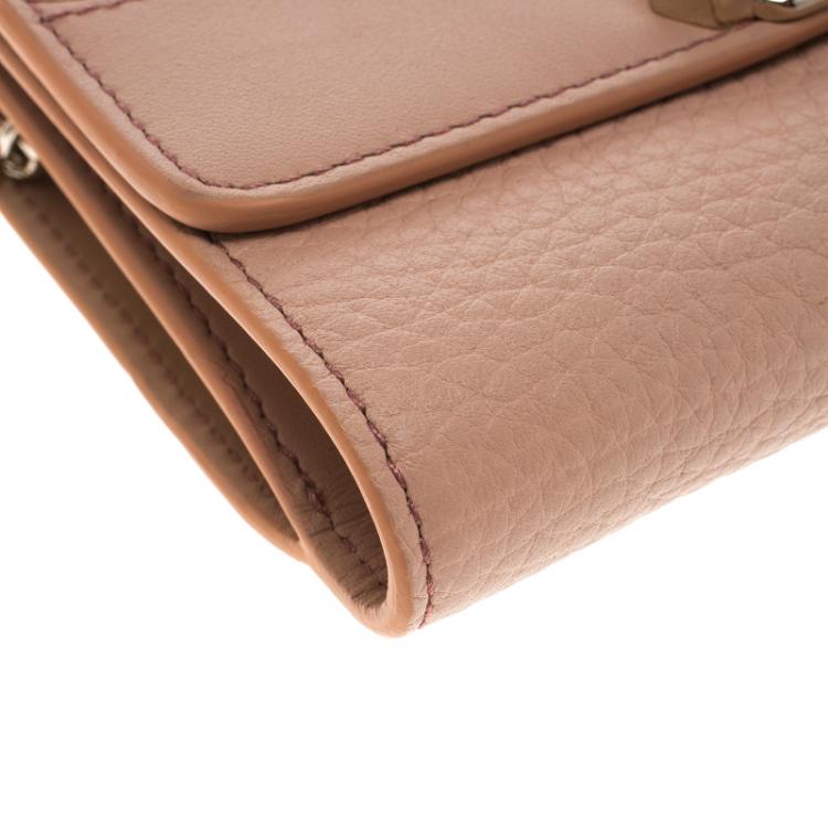 Pre Owned Tod's Pink leather Brooch Wallet