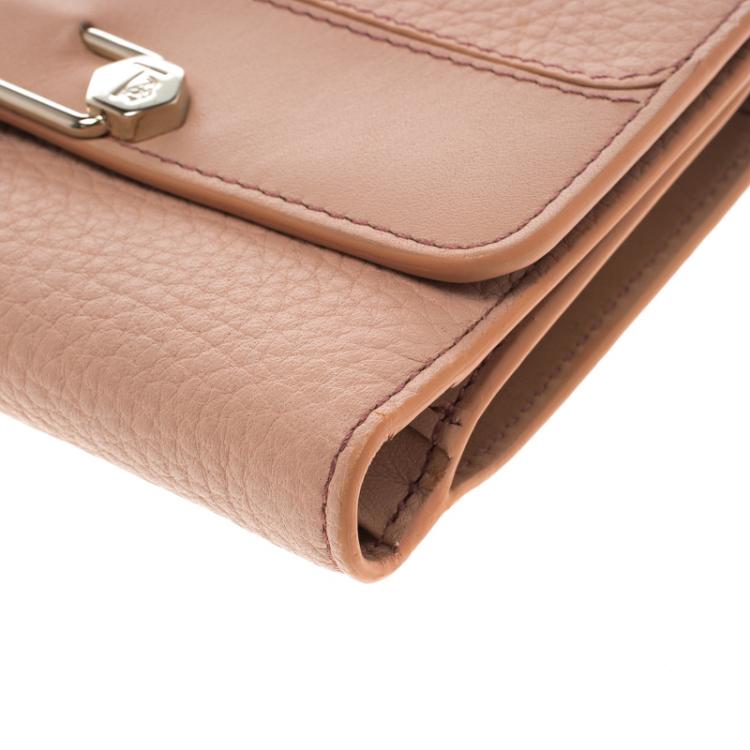 Pre Owned Tod's Pink leather Brooch Wallet