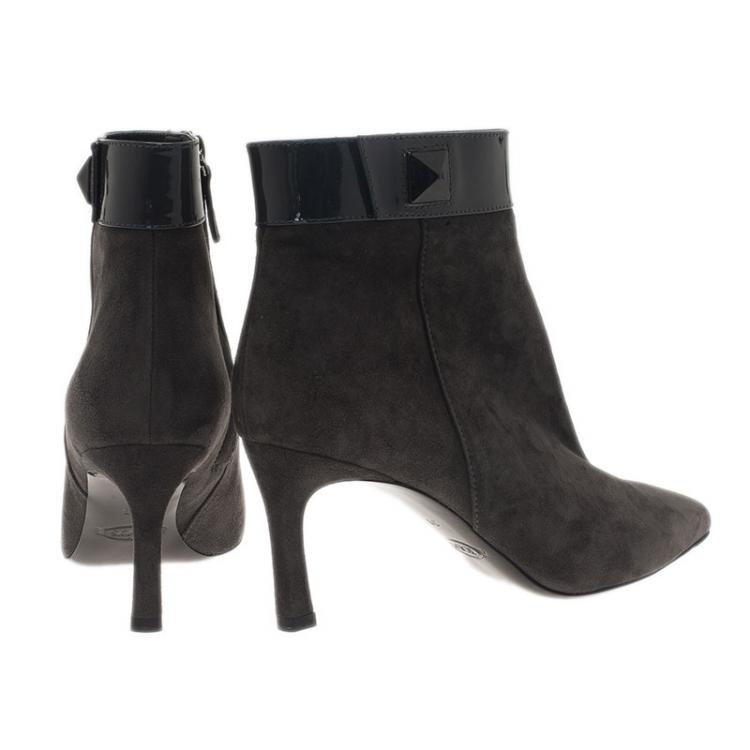 Pre Owned Tod's Grey Suede Ankle Booties Size 39