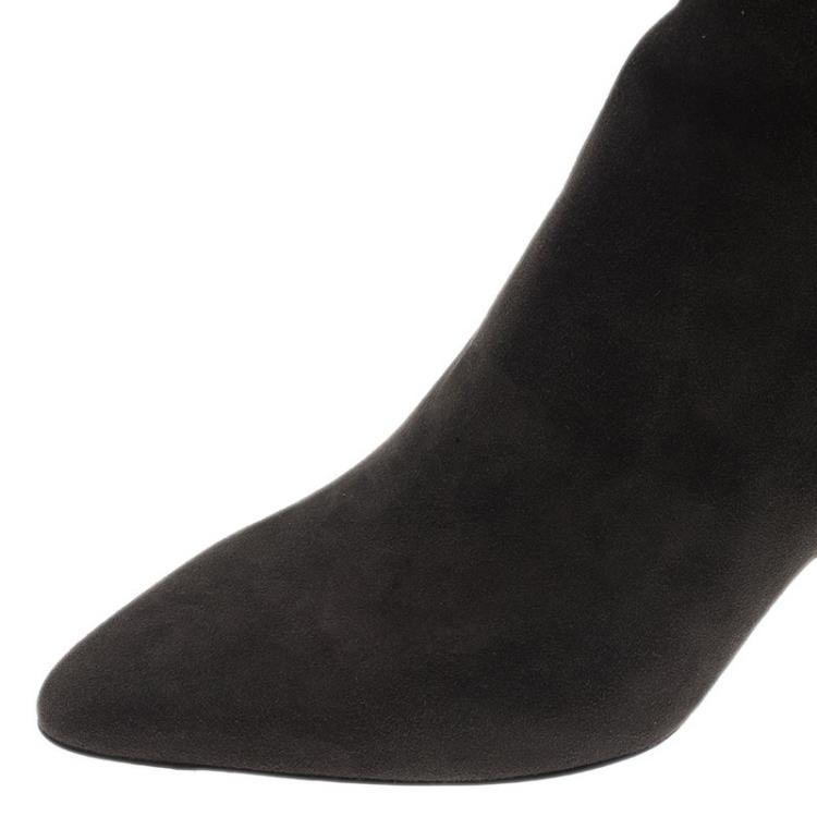 Pre Owned Tod's Grey Suede Ankle Booties Size 39