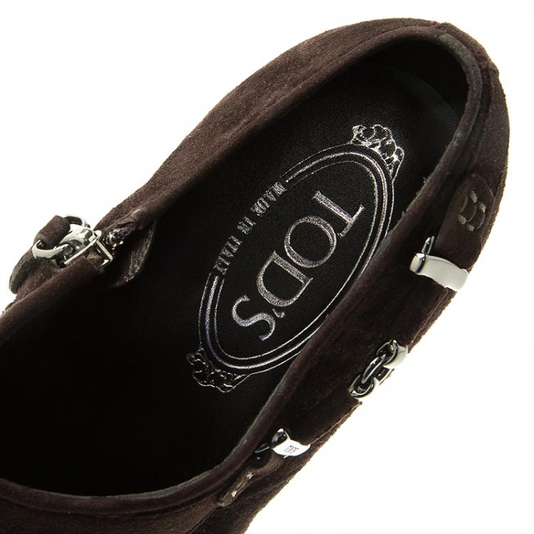 Pre Owned Tod's Brown Suede Ankle Boots Size 40 