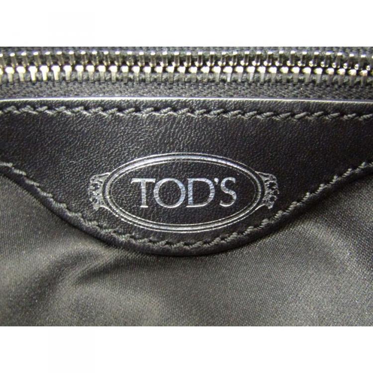 Pre Owned Tod's Black Coated Canvas G-Bag Sacca Piccola Tote