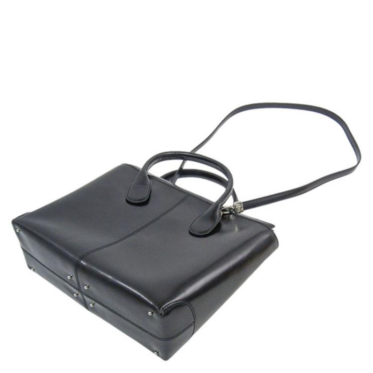 Pre Owned Tod's Black Leather D-Bag Tote