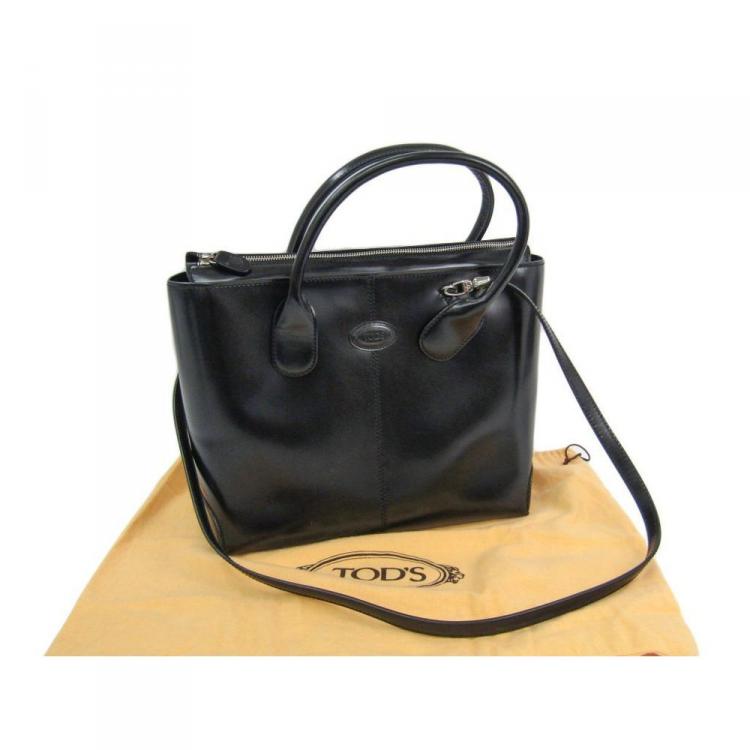 Pre Owned Tod's Black Leather D-Bag Tote