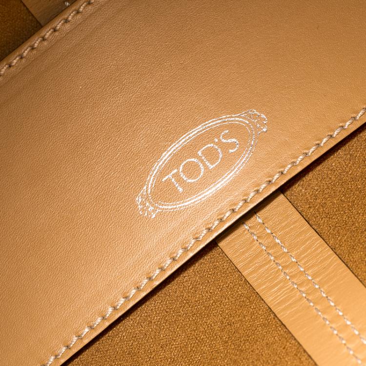 Pre Owned Tod's Beige Leather Sella Shopping Bag