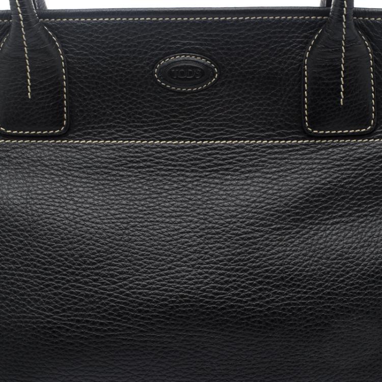 Pre Owned Tod's Black Leather Girelli Tote