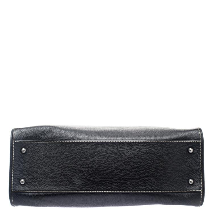 Pre Owned Tod's Black Leather Girelli Tote