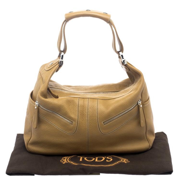 مملوكة مسبقًا Tod's Tan Leather Miky Hobo