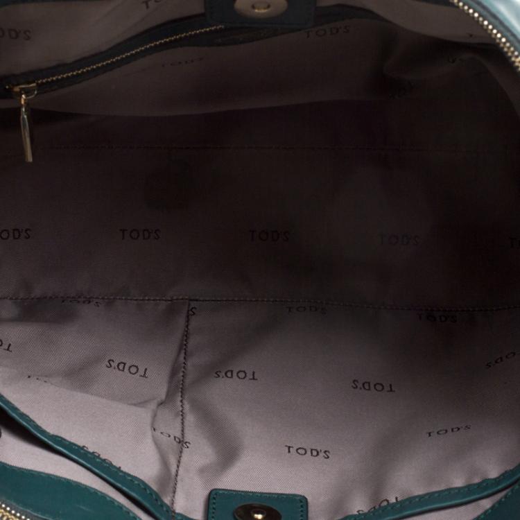 Pre Owned Tod's Dark Green Leather D-Styling Shopper Tote