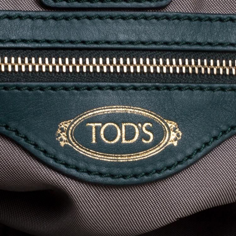 Pre Owned Tod's Dark Green Leather D-Styling Shopper Tote