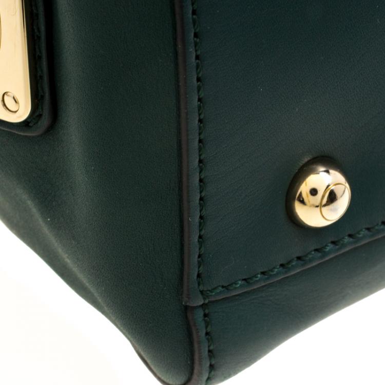 Pre Owned Tod's Dark Green Leather D-Styling Shopper Tote
