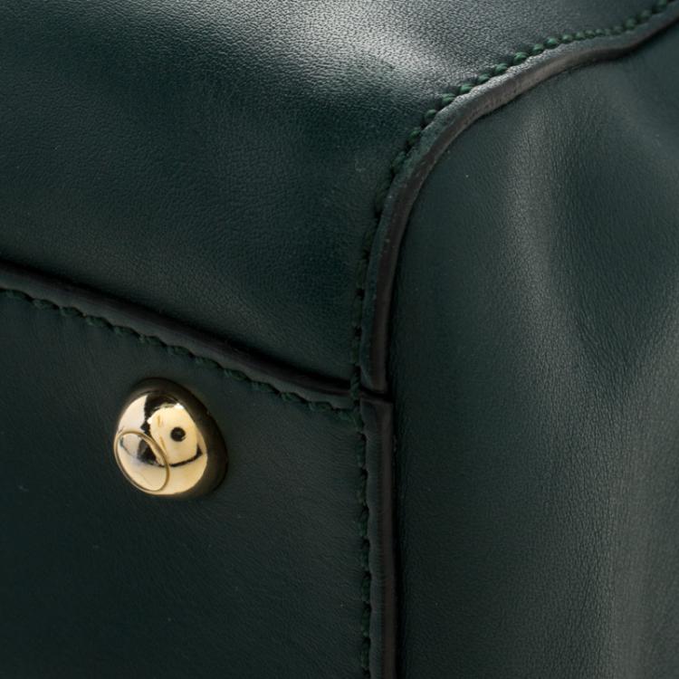 Pre Owned Tod's Dark Green Leather D-Styling Shopper Tote