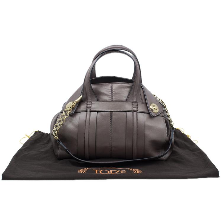 Pre Owned Tod's Brown Leather Girelli Tote