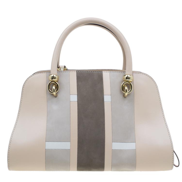 Pre Owned Tod's Beige Leather Small Alo Sella Bauletto Satchel