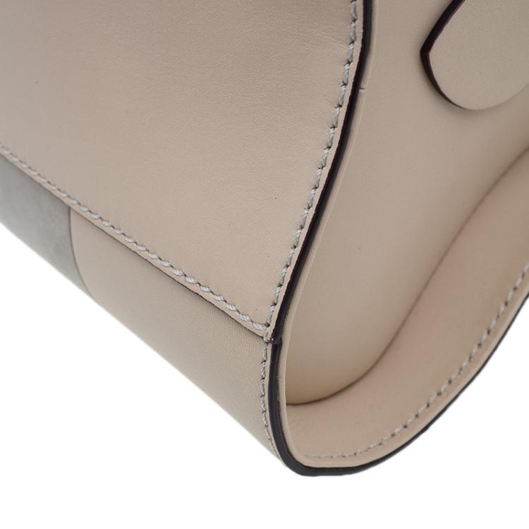 Pre Owned Tod's Beige Leather Small Alo Sella Bauletto Satchel