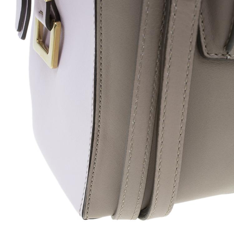 Pre Owned Tod's Beige/Pink Leather Small D-Cube Bowler Bag