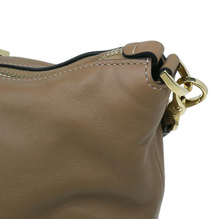 Pre Owned Tod's Beige Leather Small CC Zip Tote Bag
