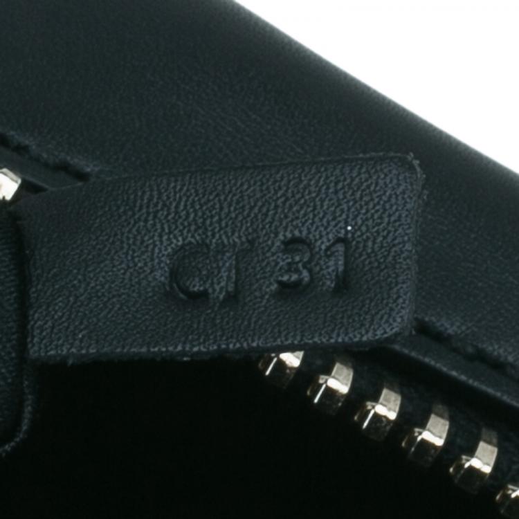 Pre Owned Tod's Black Leather Small CC Zip Tote Bag