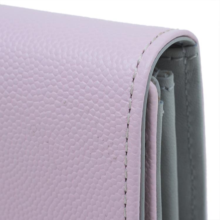 Pre Owned Tod's Light Pink Leather Foldover Logo Wallet