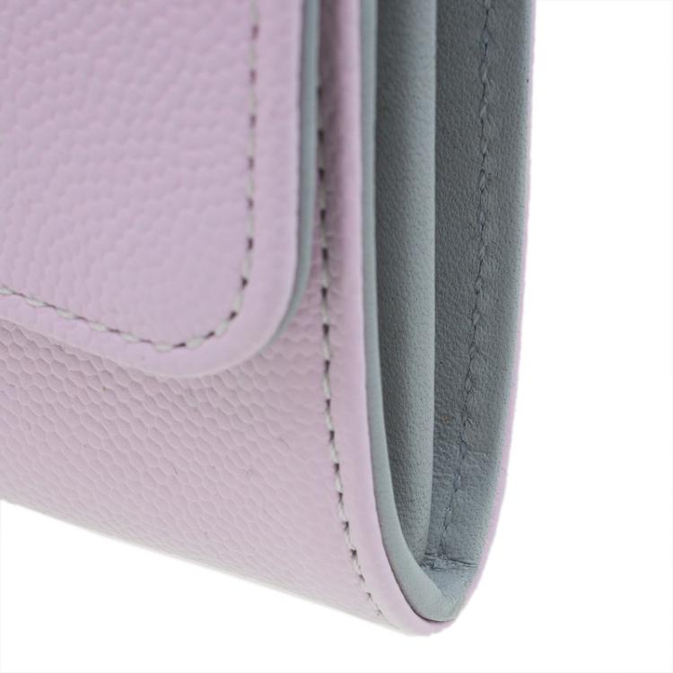 Pre Owned Tod's Light Pink Leather Foldover Logo Wallet