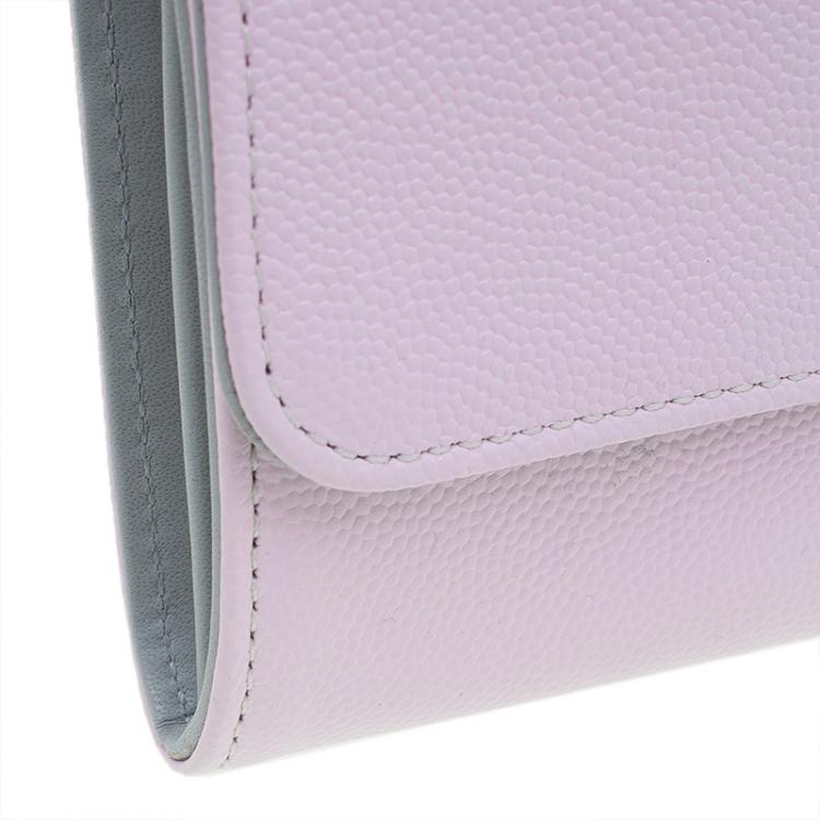 Pre Owned Tod's Light Pink Leather Foldover Logo Wallet