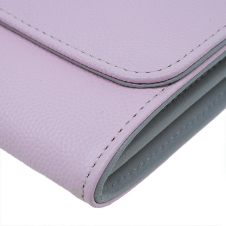 Pre Owned Tod's Light Pink Leather Foldover Logo Wallet