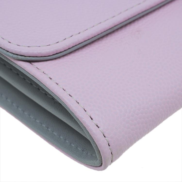 Pre Owned Tod's Light Pink Leather Foldover Logo Wallet