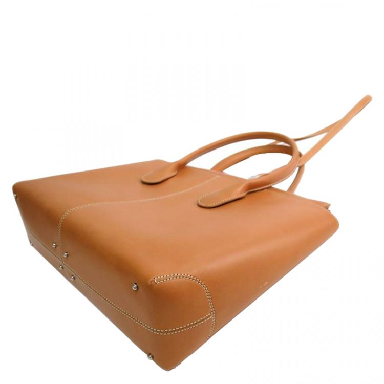 مملوكة مسبقًا Tod's Brown Leather Classic D Shopping Tote
