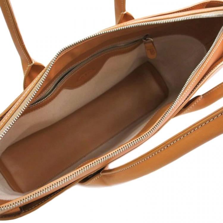 مملوكة مسبقًا Tod's Brown Leather Classic D Shopping Tote