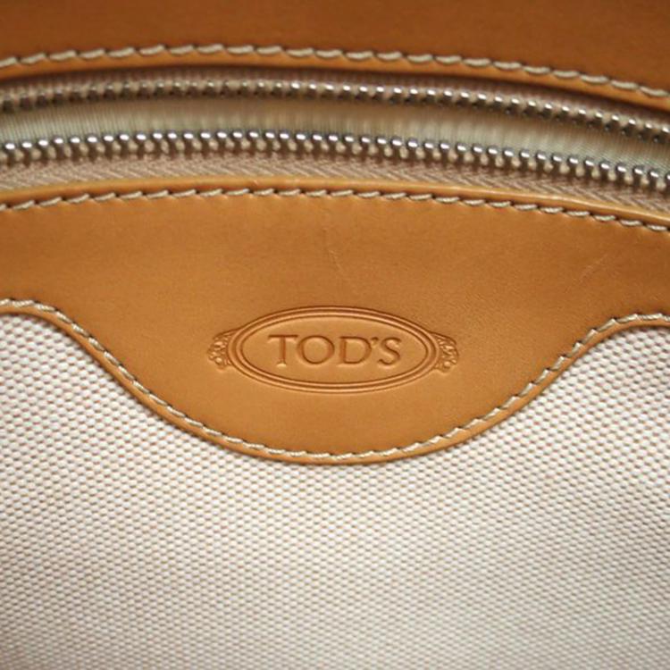 مملوكة مسبقًا Tod's Brown Leather Classic D Shopping Tote