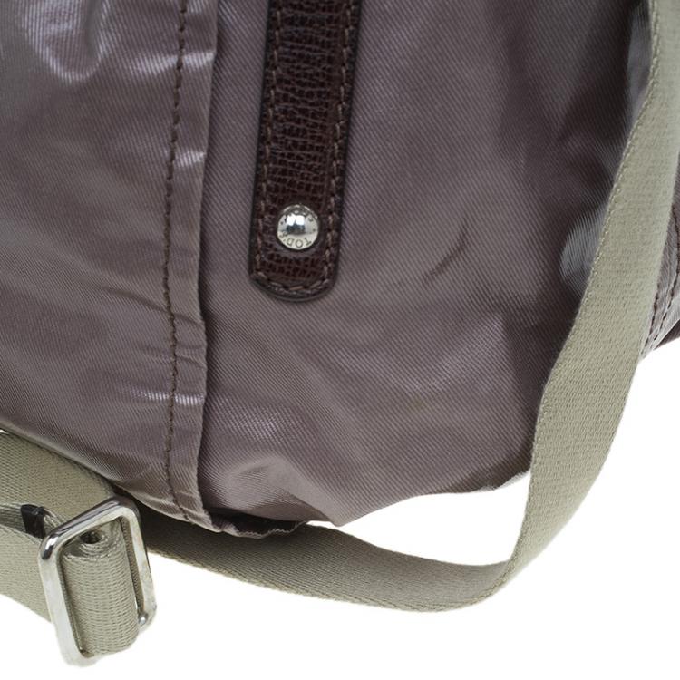 مملوكة مسبقًا Tod's Metallic Brown Coated Canvas G-Line Easy Sacca Tote