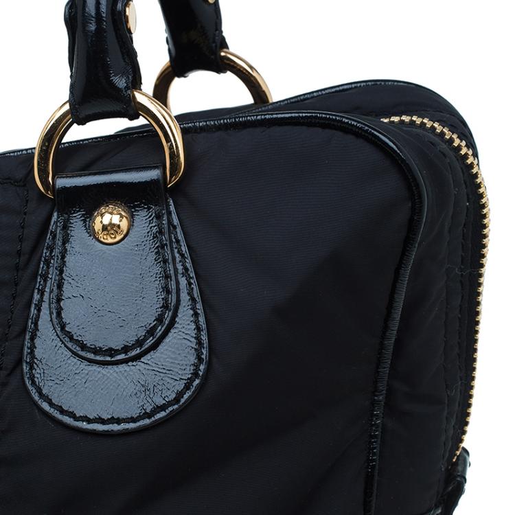 Pre Owned Tod's Black Nylon and Leather Pashmy Pocket Media D Tote
