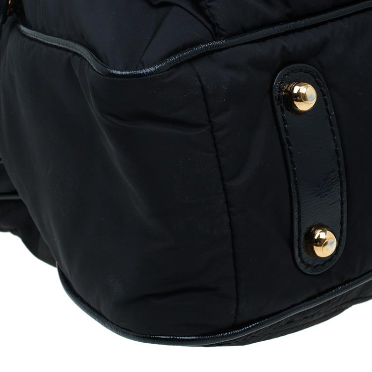 Pre Owned Tod's Black Nylon and Leather Pashmy Pocket Media D Tote