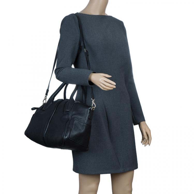 Pre Owned Tod's Black Leather D-Styling Manici Zip Satchel