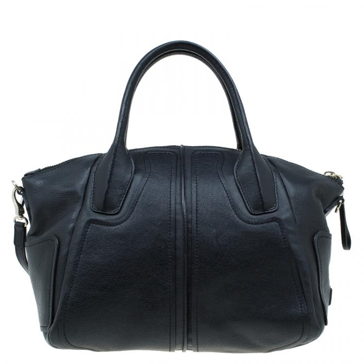 Pre Owned Tod's Black Leather D-Styling Manici Zip Satchel