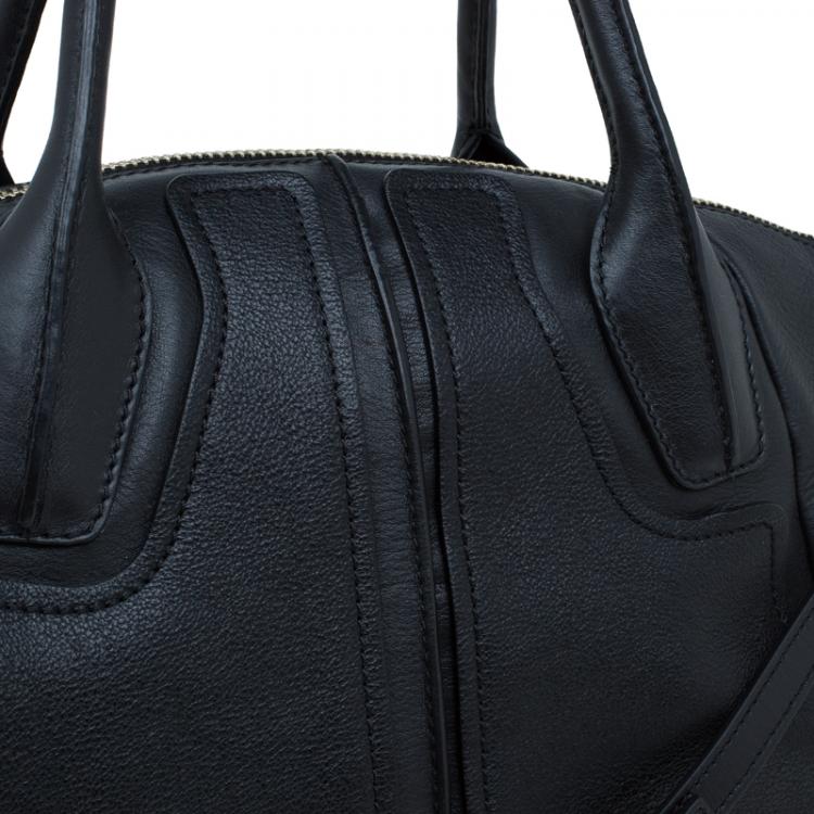Pre Owned Tod's Black Leather D-Styling Manici Zip Satchel