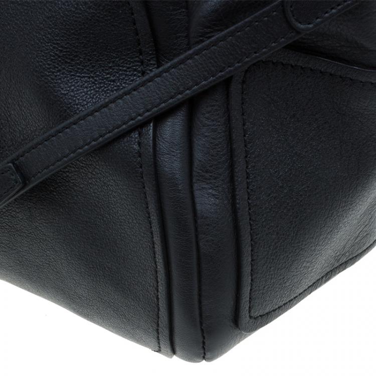 Pre Owned Tod's Black Leather D-Styling Manici Zip Satchel