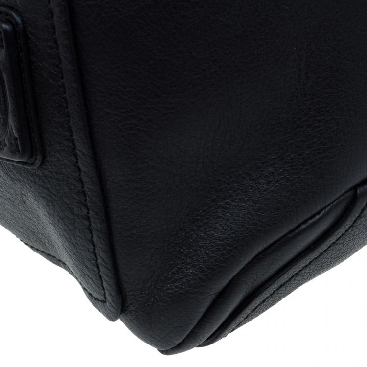 Pre Owned Tod's Black Leather D-Styling Manici Zip Satchel