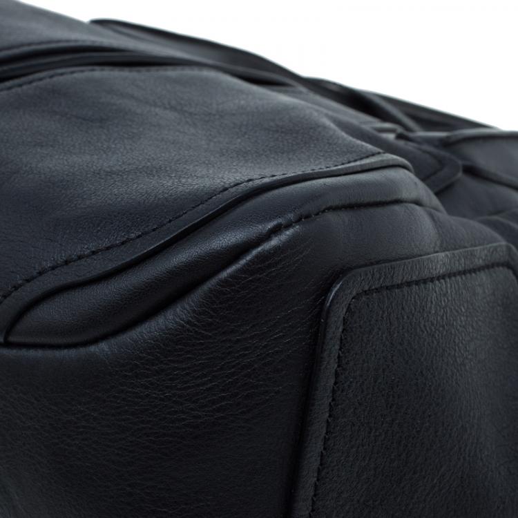 Pre Owned Tod's Black Leather D-Styling Manici Zip Satchel