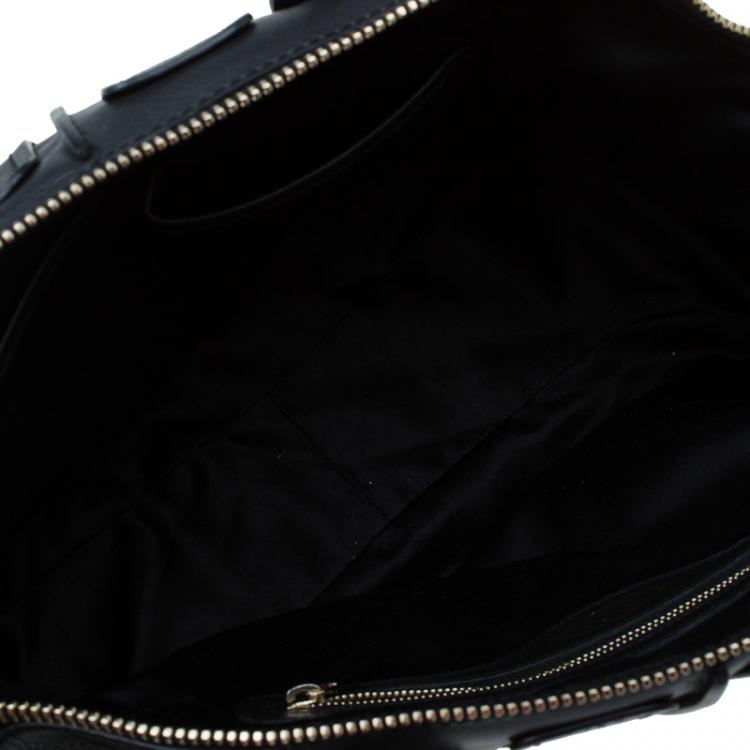 Pre Owned Tod's Black Leather D-Styling Manici Zip Satchel
