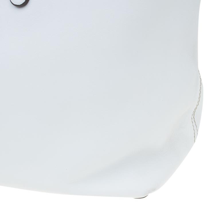 Pre Owned Tod's White leather Toujours Shopping Tote