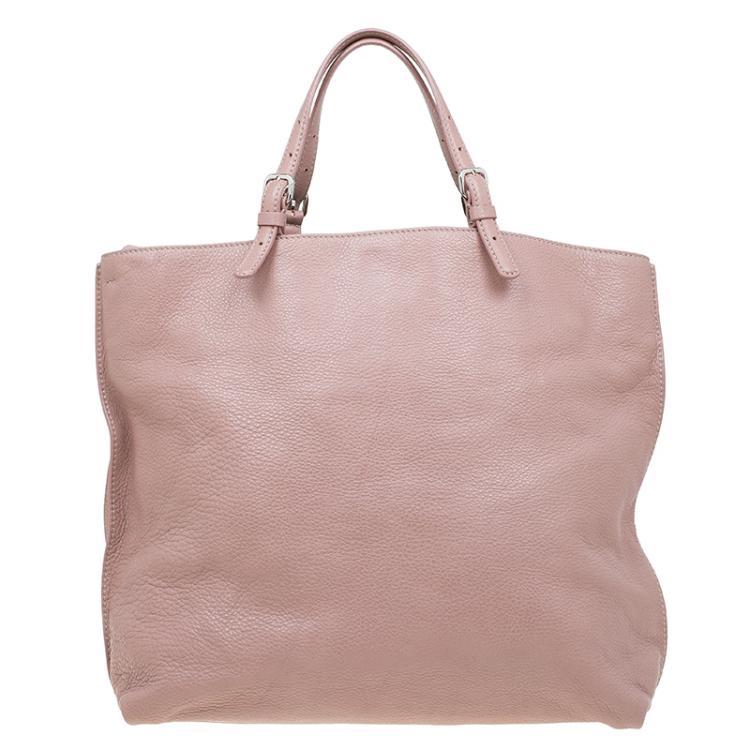 Pre Owned Tod's Blush Pink Leather Large Toronto Shopper Tote