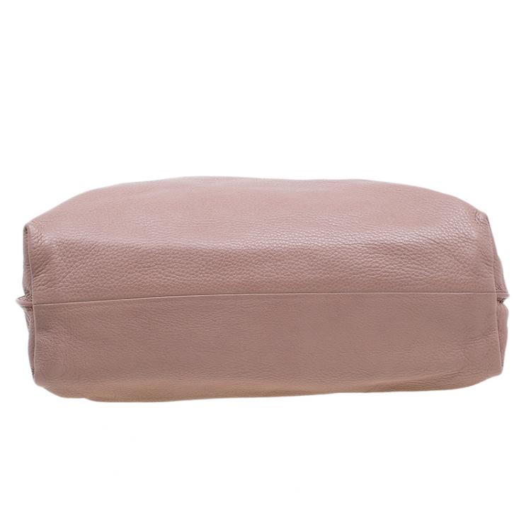Pre Owned Tod's Blush Pink Leather Large Toronto Shopper Tote