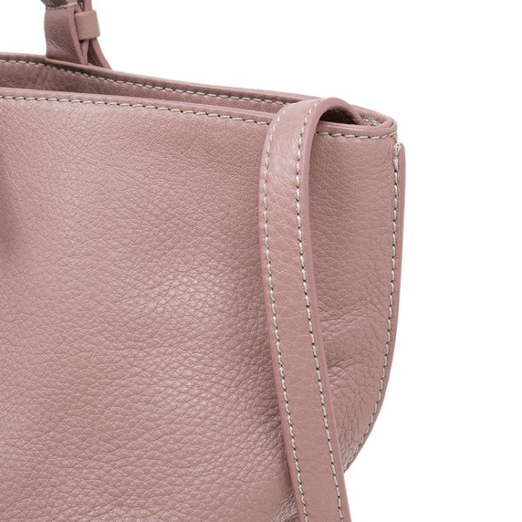 Pre Owned Tod's Blush Pink Leather Large Toronto Shopper Tote