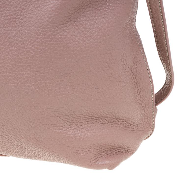 Pre Owned Tod's Blush Pink Leather Large Toronto Shopper Tote
