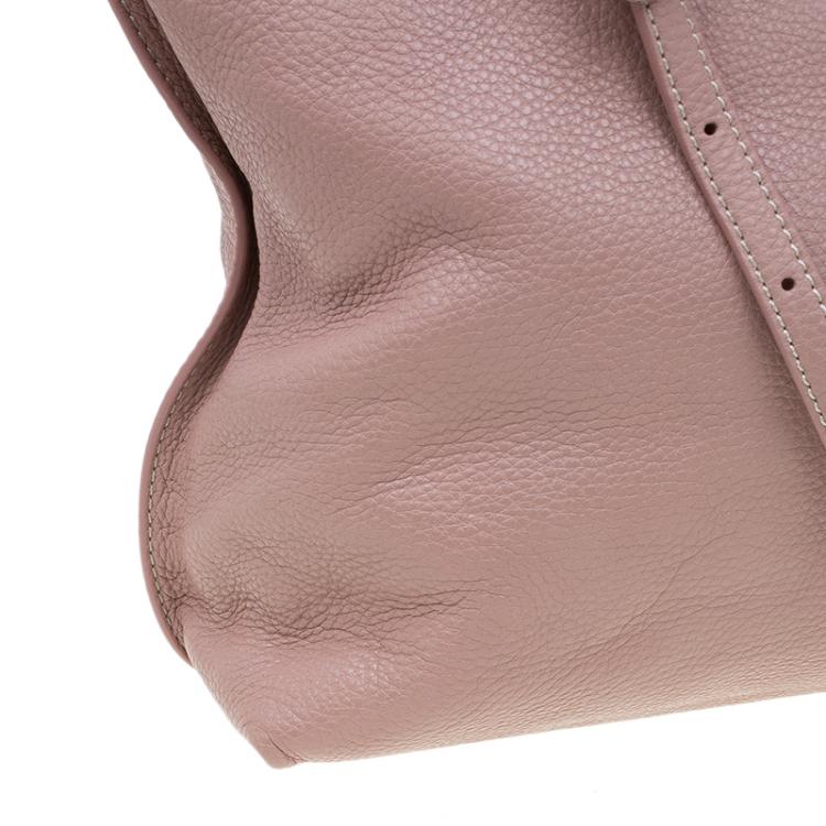 Pre Owned Tod's Blush Pink Leather Large Toronto Shopper Tote