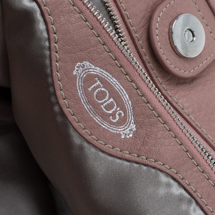 Pre Owned Tod's Blush Pink Leather Large Toronto Shopper Tote