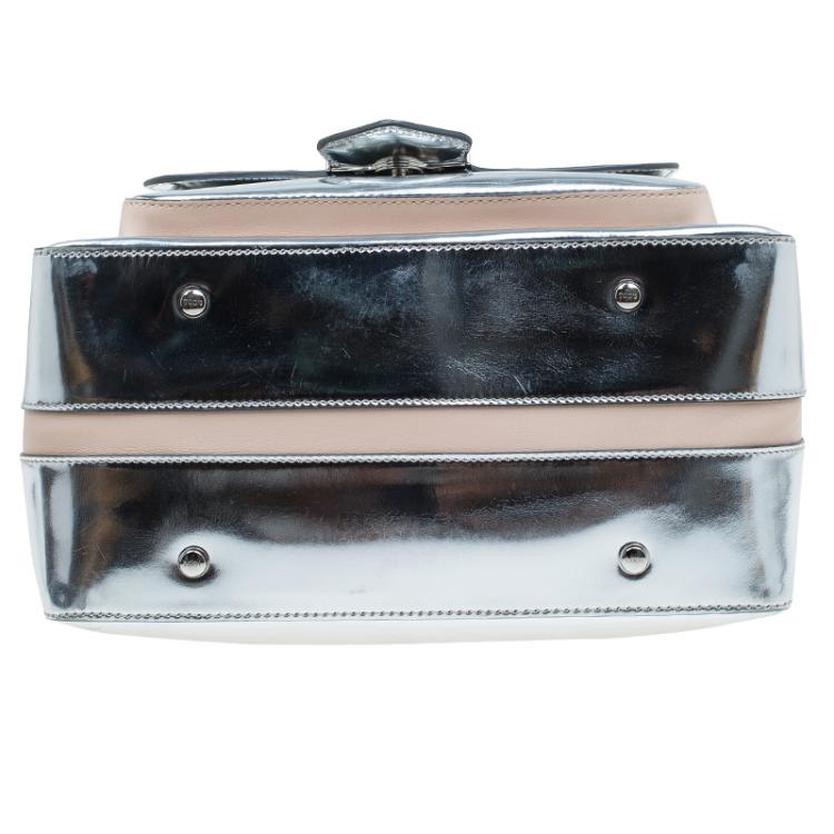 Pre Owned Tod's Silver Leather Small Military Bowler Bag