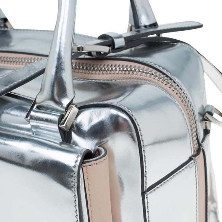 Pre Owned Tod's Silver Leather Small Military Bowler Bag